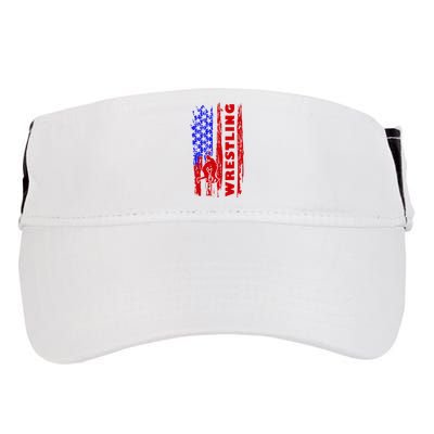 Love Wrestling American Flag Wrestling Coaches Adult Drive Performance Visor
