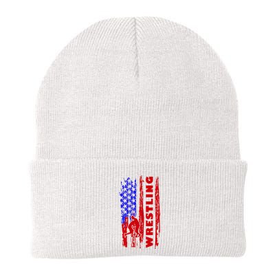 Love Wrestling American Flag Wrestling Coaches Beanie