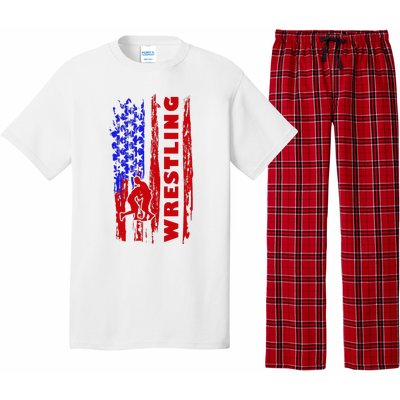 Love Wrestling American Flag Wrestling Coaches Pajama Set