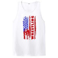 Love Wrestling American Flag Wrestling Coaches PosiCharge Competitor Tank