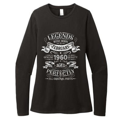 Legends Were Born In February 1960 Birthday Gift Womens CVC Long Sleeve Shirt