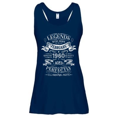 Legends Were Born In February 1960 Birthday Gift Ladies Essential Flowy Tank