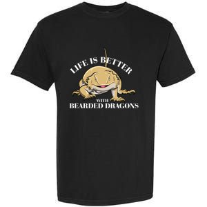 Life With Bearded Dragons Reptiles Lizard Gift Garment-Dyed Heavyweight T-Shirt