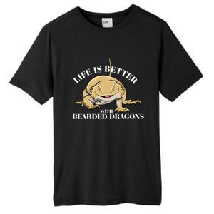 Life With Bearded Dragons Reptiles Lizard Gift Tall Fusion ChromaSoft Performance T-Shirt