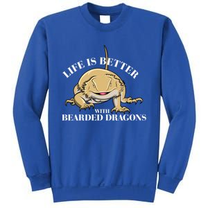 Life With Bearded Dragons Reptiles Lizard Gift Sweatshirt