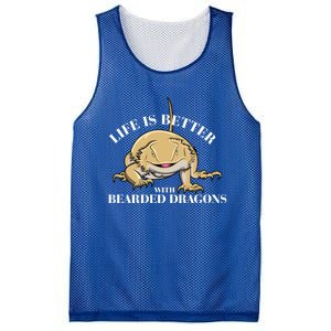 Life With Bearded Dragons Reptiles Lizard Gift Mesh Reversible Basketball Jersey Tank