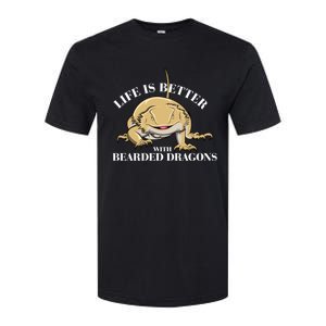 Life With Bearded Dragons Reptiles Lizard Gift Softstyle CVC T-Shirt