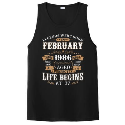 Legends Were Born In February 1986 37th Birthday PosiCharge Competitor Tank