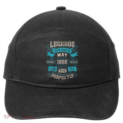 Legends Were Born In May 1966 Birthday 7-Panel Snapback Hat