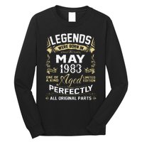 Legends Were Born In May 1983 40 Year Old Birthday Gifts Long Sleeve Shirt