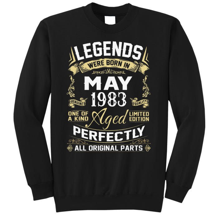 Legends Were Born In May 1983 40 Year Old Birthday Gifts Sweatshirt