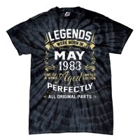 Legends Were Born In May 1983 40 Year Old Birthday Gifts Tie-Dye T-Shirt