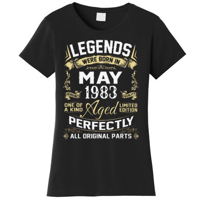 Legends Were Born In May 1983 40 Year Old Birthday Gifts Women's T-Shirt