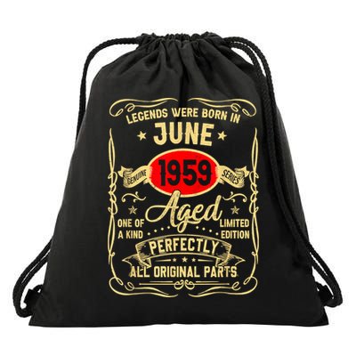 Legends Were Born In June 1959 64 Years Old Gifts 64th Bday Drawstring Bag