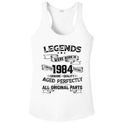 Legends Were Born In 1984 Ladies PosiCharge Competitor Racerback Tank