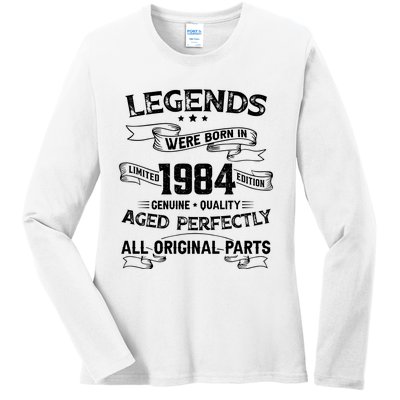 Legends Were Born In 1984 Ladies Long Sleeve Shirt