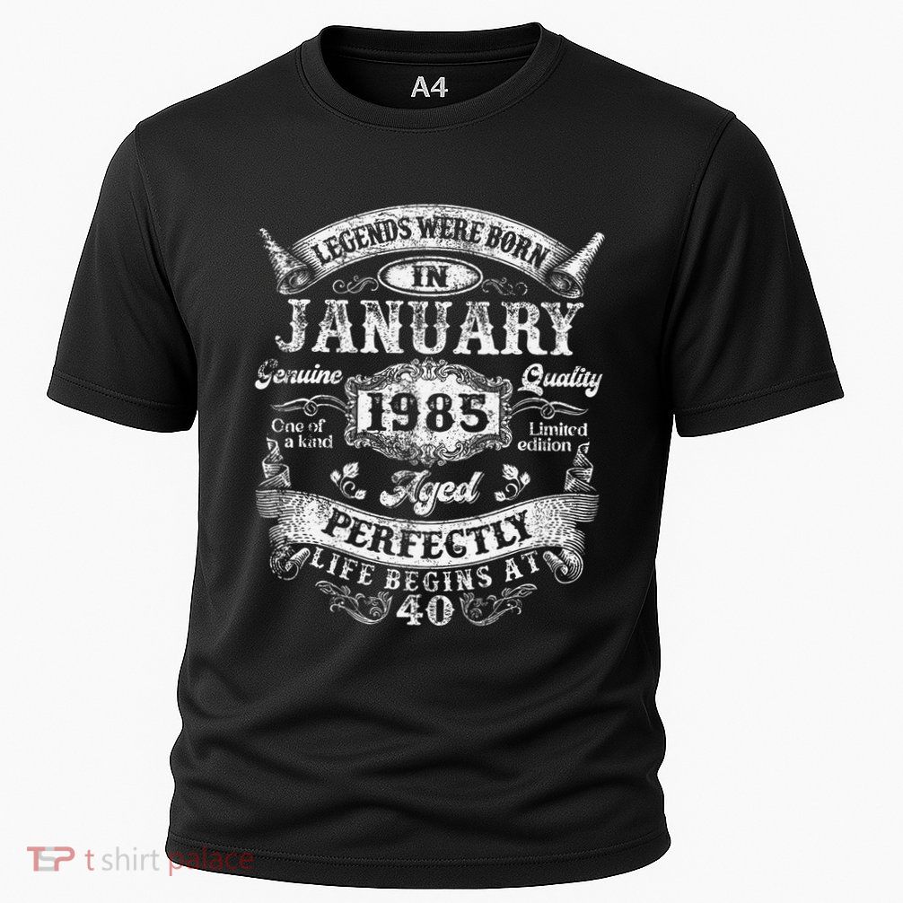 Legends Were Born In January 1985 Vintage 40th Birthday Performance Shirt