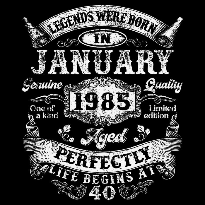 Legends Were Born In January 1985 Vintage 40th Birthday Tall T-Shirt