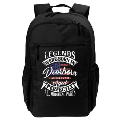 Legends Were Born In Dearborn Michigan Happy Birthday Backpack