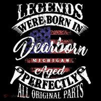 Legends Were Born In Dearborn Michigan Happy Birthday Premium T-Shirt