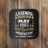 Legends Were Born In May 1983 40 Year Old Birthday Gifts Coaster