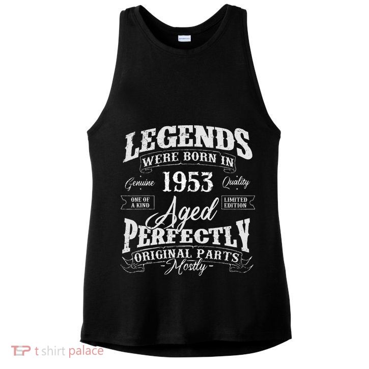 Legends Were Born In 1953 Year Of Birth Birthday Ladies PosiCharge Tri-Blend Wicking Tank