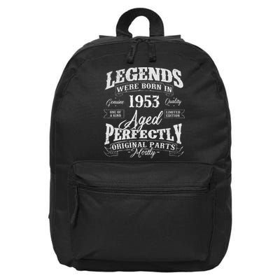 Legends Were Born In 1953 Year Of Birth Birthday 16 in Basic Backpack