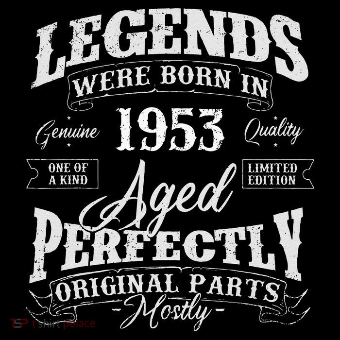 Legends Were Born In 1953 Year Of Birth Birthday Women's V-Neck T-Shirt