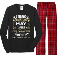 Legends Were Born In May 1983 40 Year Old Birthday Gifts Long Sleeve Pajama Set