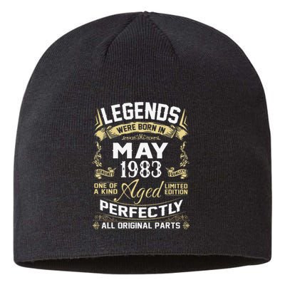 Legends Were Born In May 1983 40 Year Old Birthday Gifts Sustainable Beanie