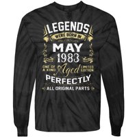 Legends Were Born In May 1983 40 Year Old Birthday Gifts Tie-Dye Long Sleeve Shirt