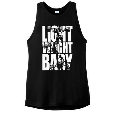 Light Weight Baby Ronnie Coleman Squat Bench Deadlift Gym Ladies PosiCharge Tri-Blend Wicking Tank