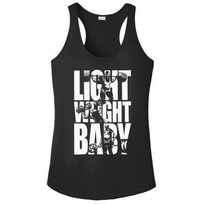 Light Weight Baby Ronnie Coleman Squat Bench Deadlift Gym Ladies PosiCharge Competitor Racerback Tank