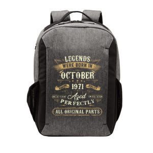 Legends Were Born In October 1971 50Th Birthday Gift Vector Backpack