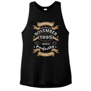 Legends Were Born In November 1995 Birthday Gift Ladies PosiCharge Tri-Blend Wicking Tank