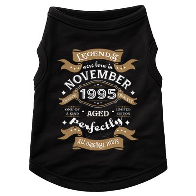 Legends Were Born In November 1995 Birthday Gift Doggie Tank