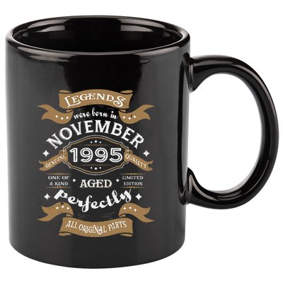 Legends Were Born In November 1995 Birthday Gift 11oz C Handle Ceramic Mug