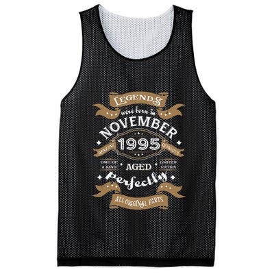 Legends Were Born In November 1995 Birthday Gift Mesh Reversible Basketball Jersey Tank