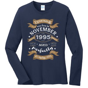 Legends Were Born In November 1995 Birthday Gift Ladies Long Sleeve Shirt