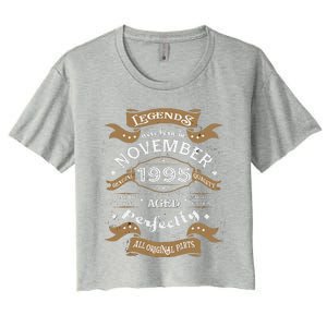 Legends Were Born In November 1995 Birthday Gift Women's Crop Top Tee