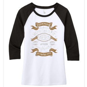 Legends Were Born In November 1995 Birthday Gift Women's Tri-Blend 3/4-Sleeve Raglan Shirt