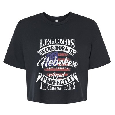 Legends Were Born In Hoboken New Jersey Bella+Canvas Jersey Crop Tee