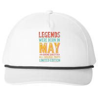 Legends were Born in May Retro Original Parts Birthday Snapback Five-Panel Rope Hat