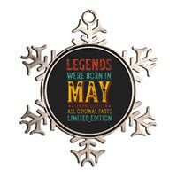 Legends were Born in May Retro Original Parts Birthday Metallic Star Ornament