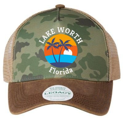 Lake Worth Beach Florida Summer Vacation Souvenir Legacy Tie Dye Trucker Hat