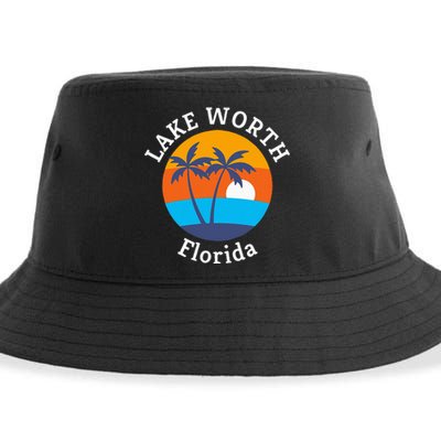 Lake Worth Beach Florida Summer Vacation Souvenir Sustainable Bucket Hat