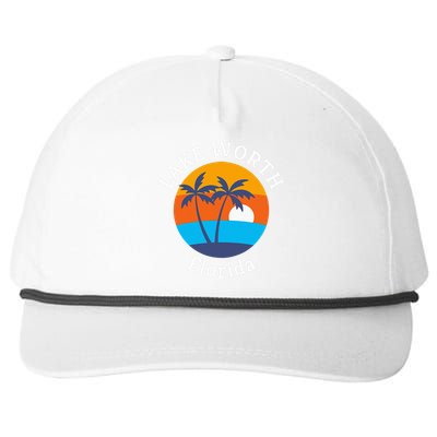 Lake Worth Beach Florida Summer Vacation Souvenir Snapback Five-Panel Rope Hat