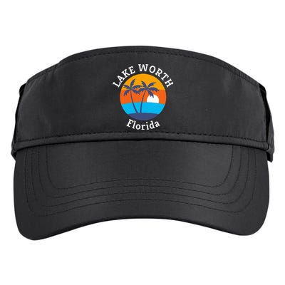 Lake Worth Beach Florida Summer Vacation Souvenir Adult Drive Performance Visor