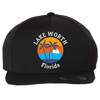 Lake Worth Beach Florida Summer Vacation Souvenir Wool Snapback Cap