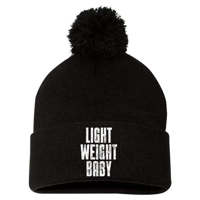 Light Weight Baby  Old School Bodybuilding Pom Pom 12in Knit Beanie